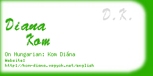 diana kom business card